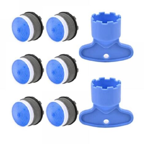 Set da 8 pezzi, aeratore M18.5, aeratore per rubinetto da cucina e bagno, aeratore in plastica per rubinetto del lavello