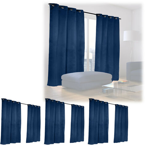 Set da 2 Tende, Oscuranti & Opache, Camera da Letto & Salotto, in Stoffa  con Anelli, H x L: 175 x 135 cm, Grigie