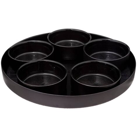 Set da aperitivo astra nero da 6 pezzi - Sg secret de gourmet