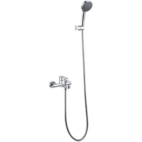 Set da bagno con Miscelatore Monocomando  Modello ROMA  Colore Grigio Finitura Cromata [ IMEX® ]