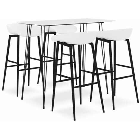 Set da Bar 5 pz Bianco vidaXL