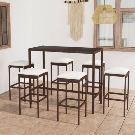 Tavolo rattan marrone