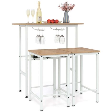 Set da bar per 2 con porta bicchieri e porta bottiglie