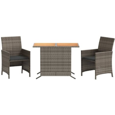 Sedia Reclinabile Da Giardino VidaXL | Con Cuscini Grigio Chiaro | Polyrattan Resistente | Schienale Regolabile - Foto 7