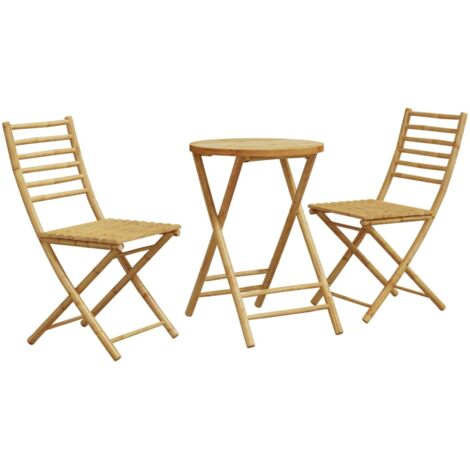 Set da Bistrò 3 pz in Bambù vidaXL