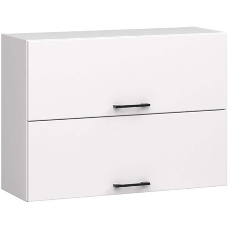 Set da cucina: Bianco Opaco / Grigio Lucido, P: L: 250 cm, A: 220 cm, P: 60 cm