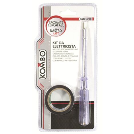 Set da Elettricista Composto da Cacciavite Isolato Trasparente