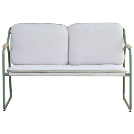 Set da esterno giardino moderno 2 poltrone divano e tavolino Tinos - Verde