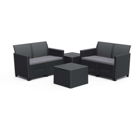 Set da giardino con 2 divani completi di cuscino e due