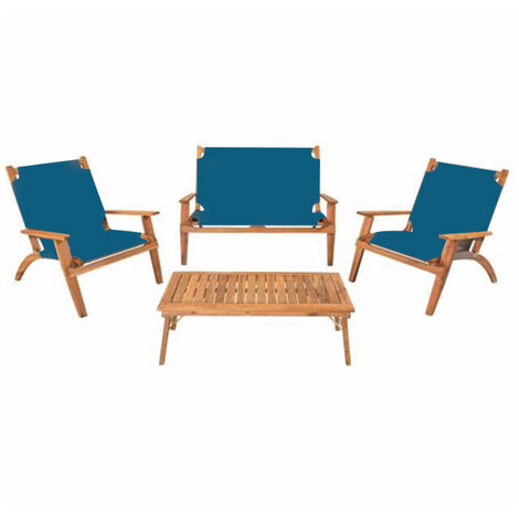 Gecheer Set di 5 mobili da giardino, per balcone, lounge da giardino, per  esterni, per salotto, terrazza, balcone, giardino con cuscini in legno  massiccio di acacia : : Giardino e giardinaggio