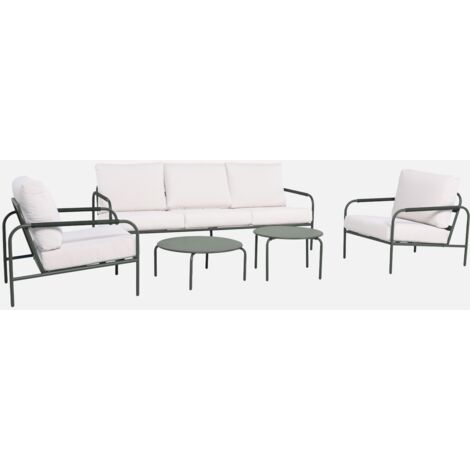 Set da giardino in acciaio, 5 persone