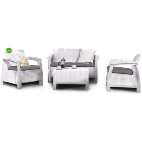Set da giardino Keter Corfù bianco