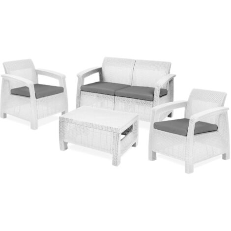 Set da giardino Keter Corfù bianco