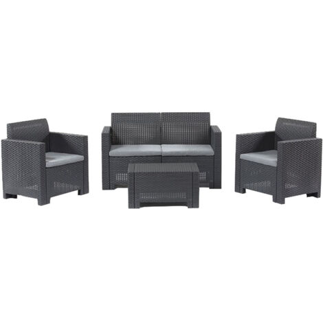 Set da giardino polipropilene marrone