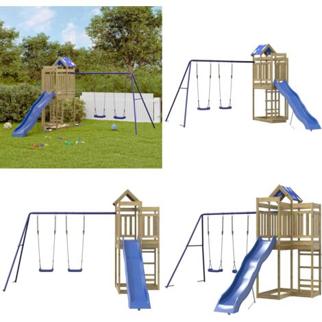 Set da Gioco da Esterno in Legno di Pino Impregnato - Set da gioco esterno - Giardino bambini