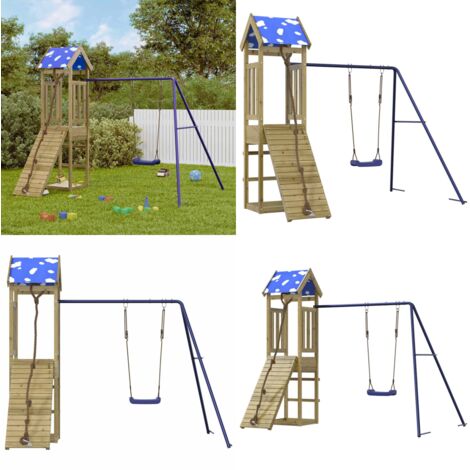 Set da Gioco da Esterno in Legno di Pino Impregnato - Set da gioco esterno - Giardino bambini