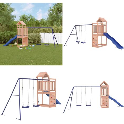 Set da Gioco da Esterno in Legno Massello di Douglas - Parco giochi in legno - Attrezzature per bambini