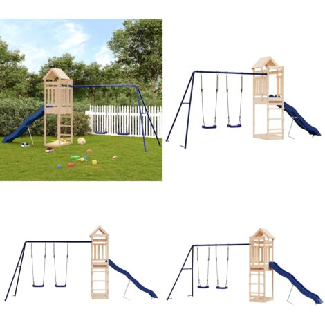 Set da Gioco da Esterno in Legno Massello di Pino - Parco giochi - Attrezzature per bambini