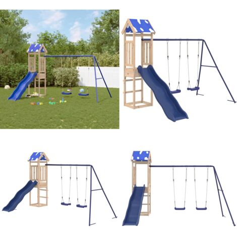 Set da Gioco da Esterno in Legno Massello di Pino - Parco giochi - Attrezzature per bambini