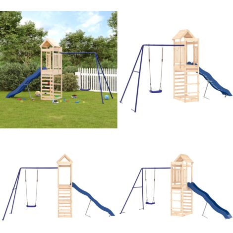 Set da Gioco da Esterno in Legno Massello di Pino - Parco giochi - Attrezzature per bambini