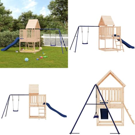 Set da Gioco da Esterno in Legno Massello di Pino - Parco giochi - Casetta da gioco