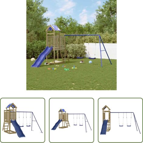 Set da gioco esterno -  Set da Gioco da Esterno in Legno di Pino Impregnato