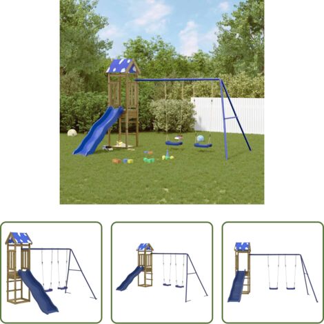 Set da gioco -  Set da Gioco da Esterno in Legno di Pino Impregnato