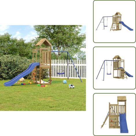 Set da gioco - vidaXL Set da Gioco da Esterno in Legno di Pino Impregnato - Scivolo