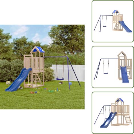 Set da gioco - vidaXL Set da Gioco da Esterno in Legno Massello di Pino - Gioco per bambini
