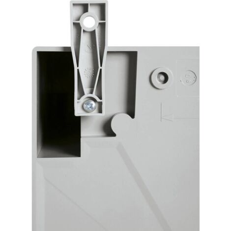 Set da parete PLM32 con 4 fissaggi nel colore 7035 e dal design moderno.
