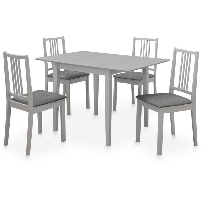 Set per Sala da Pranzo 5 pz in mdf Grigio Vidaxl 91969