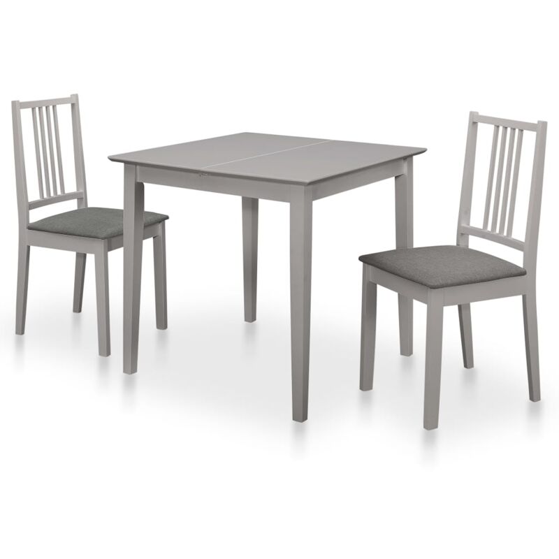 Set da Pranzo 3 pz in mdf Grigio Vidaxl 897276