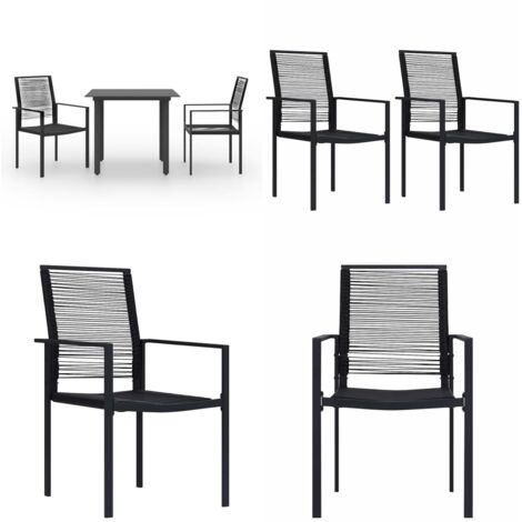 Set da Pranzo da Giardino 3 pz - Tavolo da pranzo da esterno - Sedie da giardino