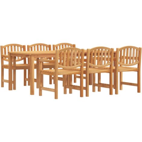 Set da Pranzo da Giardino 7 pz in Legno Massello di Teak vidaXL