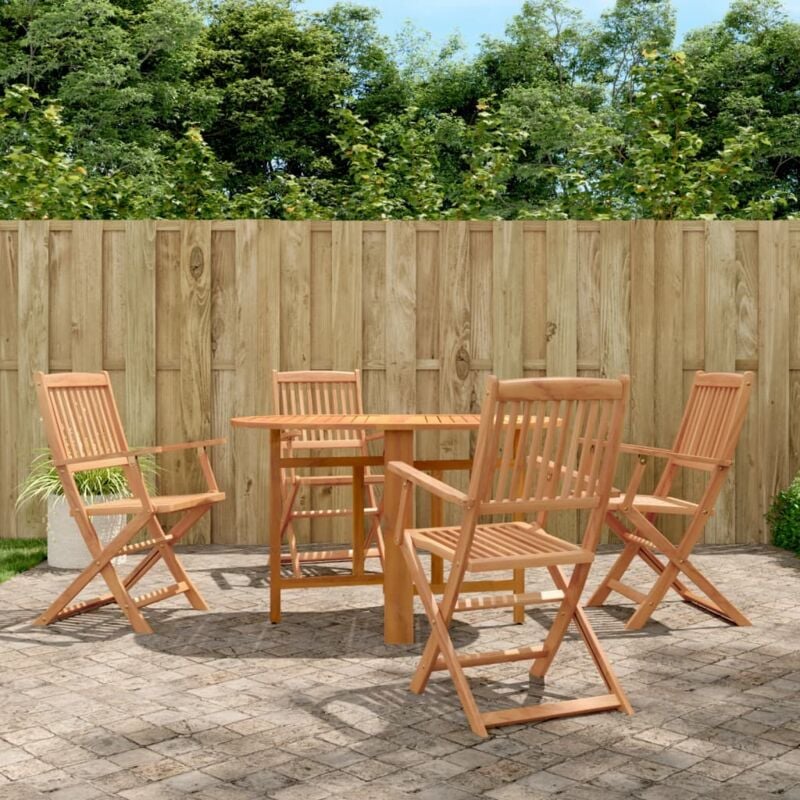 Vidaxl - 5 pz Set da Pranzo da Giardino, Set tavolo e sedie da giardino in Legno Massello di Acacia