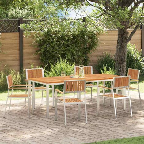 Set da pranzo per esterni 7 pcs vidaXL