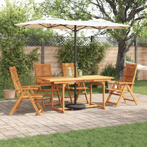 Set da Pranzo per Giardino 5 pcs Marrone vidaXL