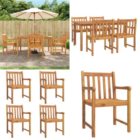Set da Pranzo per Giardino 5 pz in Legno Massello di Acacia - Tavolo da pranzo in legno - Sedie da pranzo