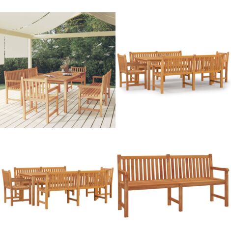 Set da Pranzo per Giardino 5 pz in Legno Massello di Teak - Tavolo da pranzo da giardino - Sedie da giardino