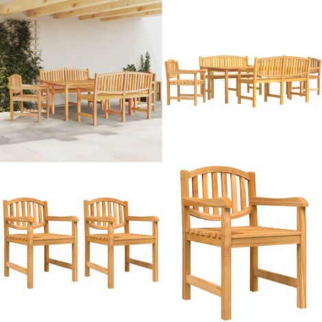 Set da Pranzo per Giardino 5 pz in Legno Massello di Teak - Tavolo da pranzo in legno - Sedie da giardino