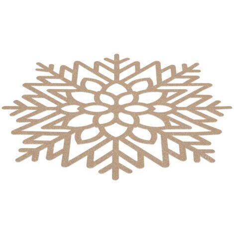 Set da tavola con fiocchi glitterati d.42cm oro - Feeric lights & christmas