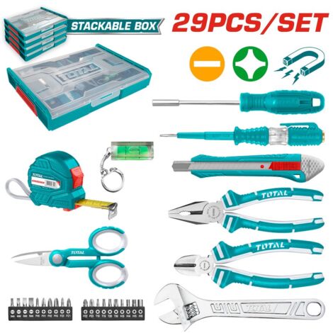 Set da utensili manuali 29 pezzi con box