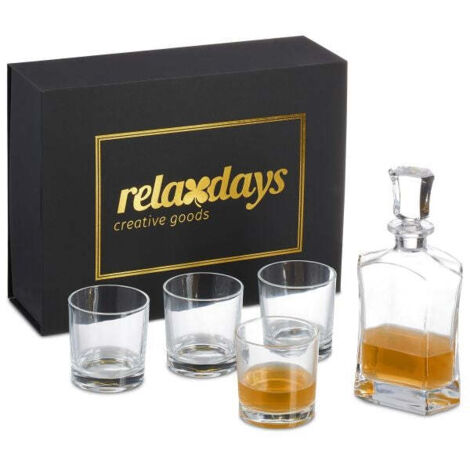 Set da whisky da 5 pezzi decanter e bicchieri