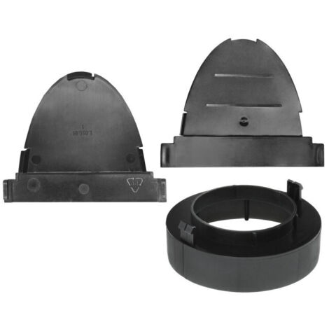 Set d'accessoires pour caniveau à fente en polypropylène noir - Coeck
