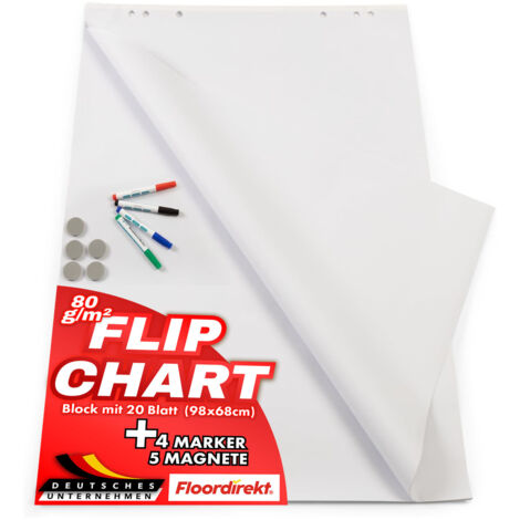 Set d'accessoires pour chevalets de conférence Master of Boards Equipement de base pour chevalets de conférence Avec bloc, marqueurs & aimants
