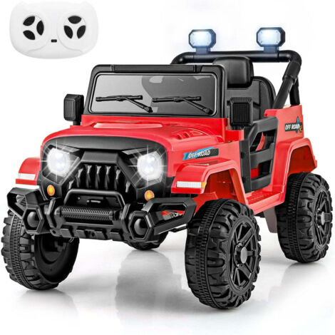 Set de 1 coche eléctrico todoterreno infantil 99 x 62 x 62 cm 3 velocidades mando a distancia diseño acogedor PP rojo 200009805