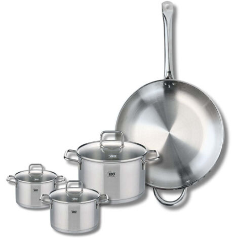 Set de 1 Poêle de cuisson 32 cm et 3 faitouts 12, 14 et 20 cm Elo Profi Citrin