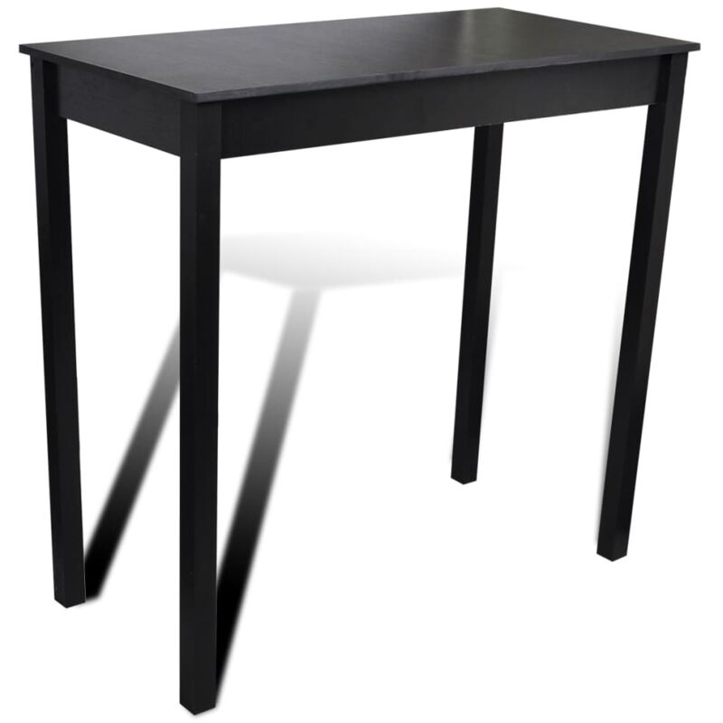 Vidaxl - Set de 1 table de bar et 2 tabourets noir