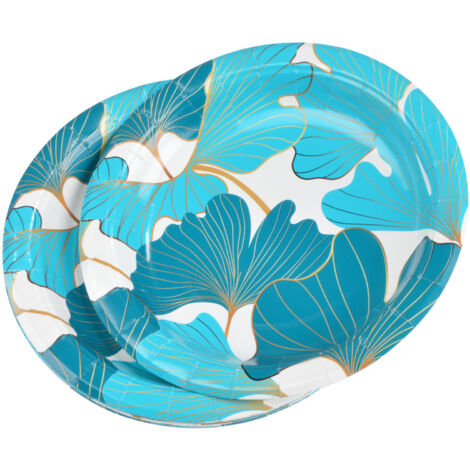 Set de 10 assiettes carton 23 cm Gincko