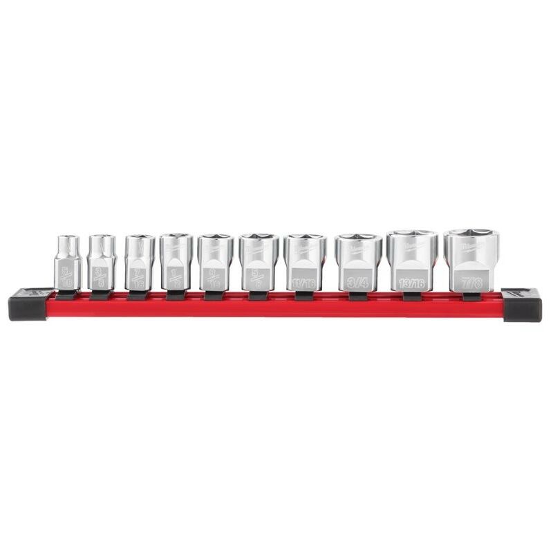 Milwaukee - Set de 10 douilles 6 pans 3/8' impérial 10PC 4932492508